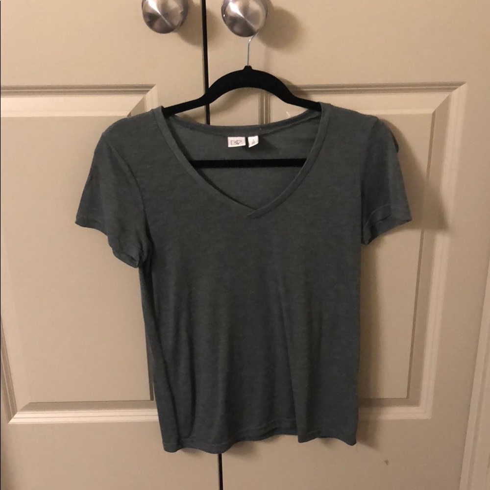 Gray V neck